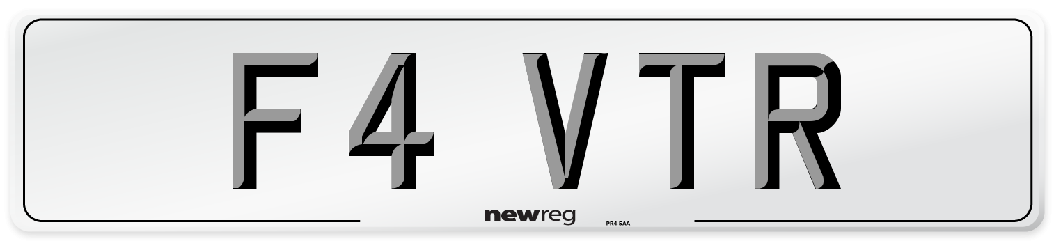 F4 VTR Number Plate from New Reg